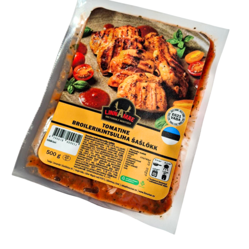 Tomatine broilerikintsuliha šašlõkk 500g