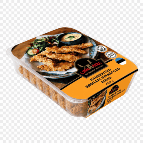 Broileririnnafilee ribad, glut vaba paneering 400g